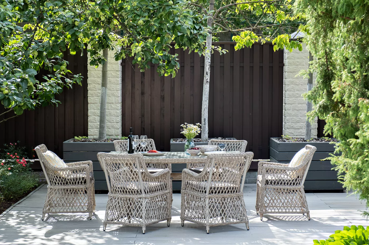 Обеденная Латте 4SIS группа плетеная, цвет бежевый фото 4