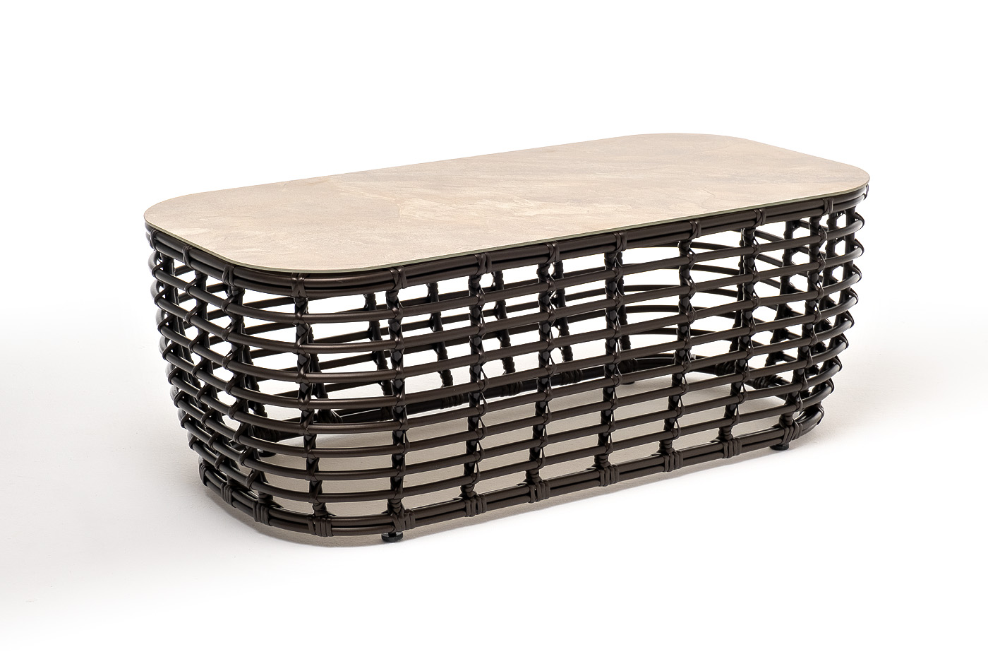 Ницца журнальный столик из искусственного ротанга, цвет бронзовый фото 3