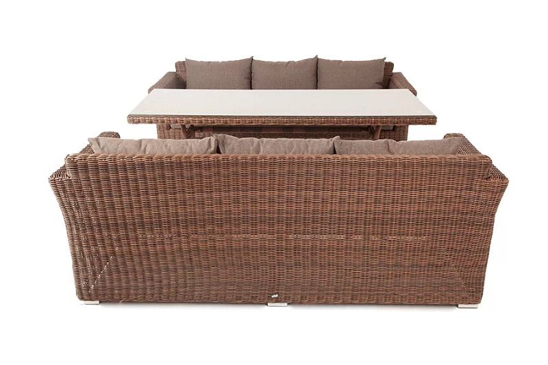 Обеденная группа Мокко Дабл 4SIS из искусственного ротанга, цвет коричневый фото 4