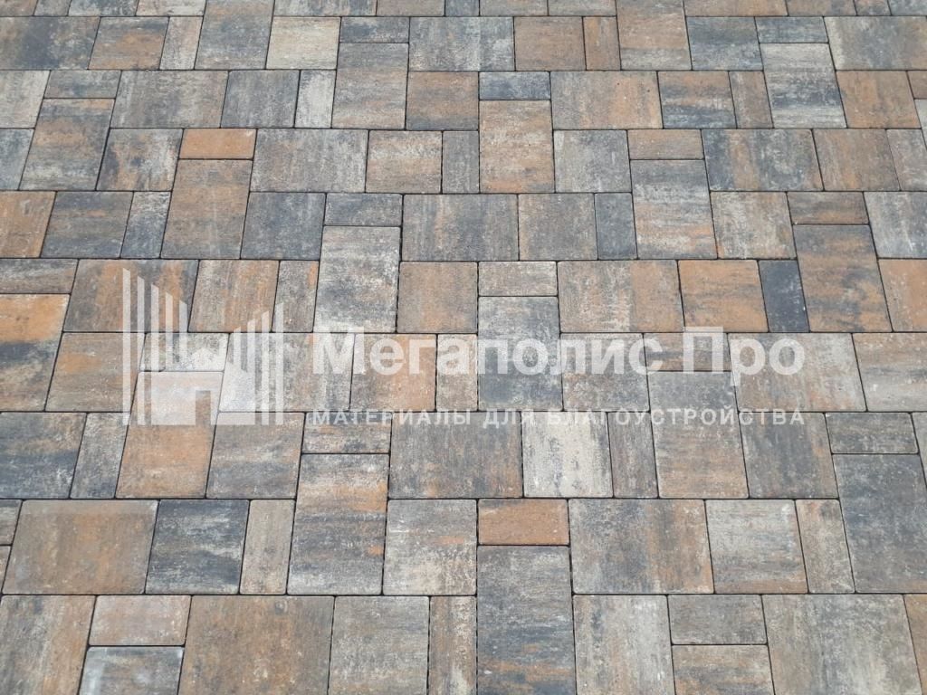 Тротуарная плитка 342 Механический завод Новый Город Классик ColorMix 80 мм Карелия фото 3