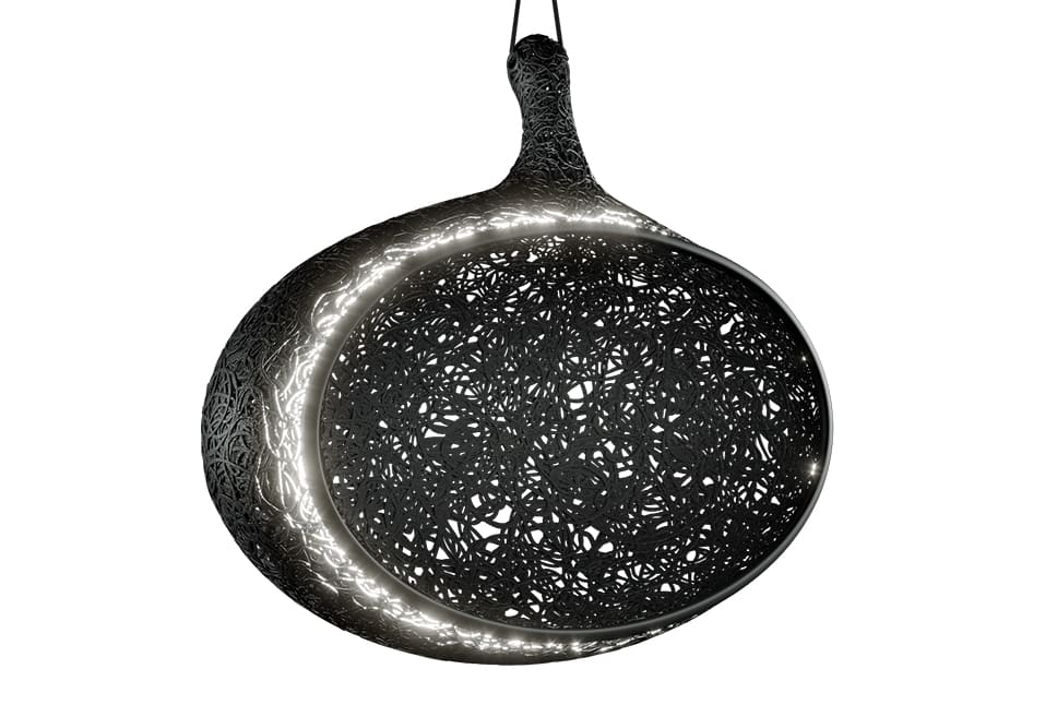 Подвесное кресло Vitgarden Bios Hide Conture из базальта, цвет черный фото 1