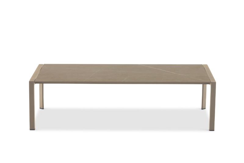 Кофейный стол Stockholm Brafritid бежевый, алюминий/закаленное стекло с керамической печатью фото 3