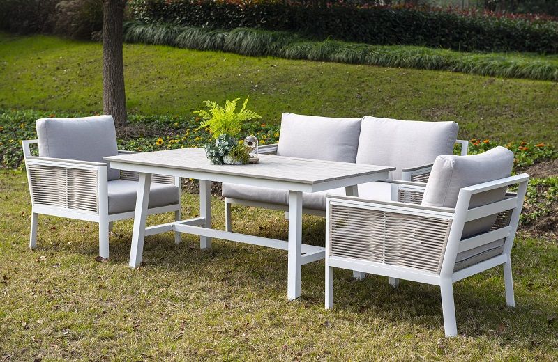 Диван двухместный Сан Ремо 4SIS из роупа (веревки), каркас из алюминия фото 7