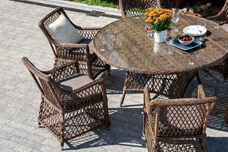 Плетеное кресло Латте 4SIS из искусственного ротанга, цвет коричневый фото 7