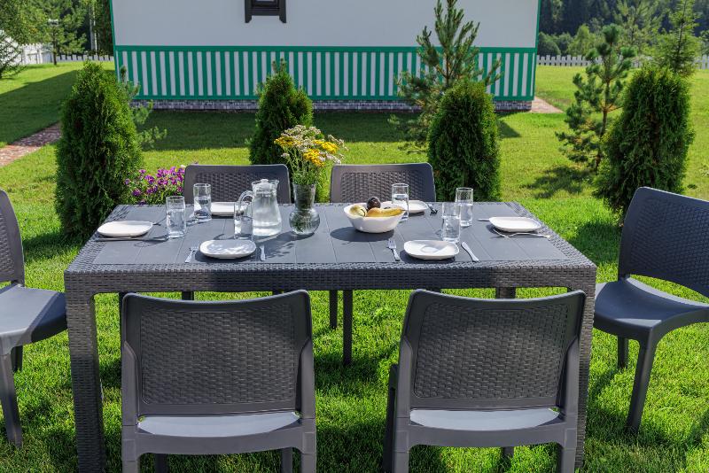 Обеденный комплект July M Royal Family из пластика, цвет графит фото 2