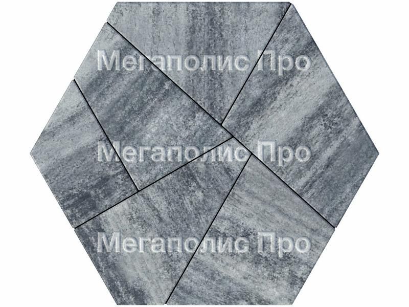 Тротуарная плитка Выбор Оригами Б.4.Фсм.8 80 мм Листопад Антрацит фото 3