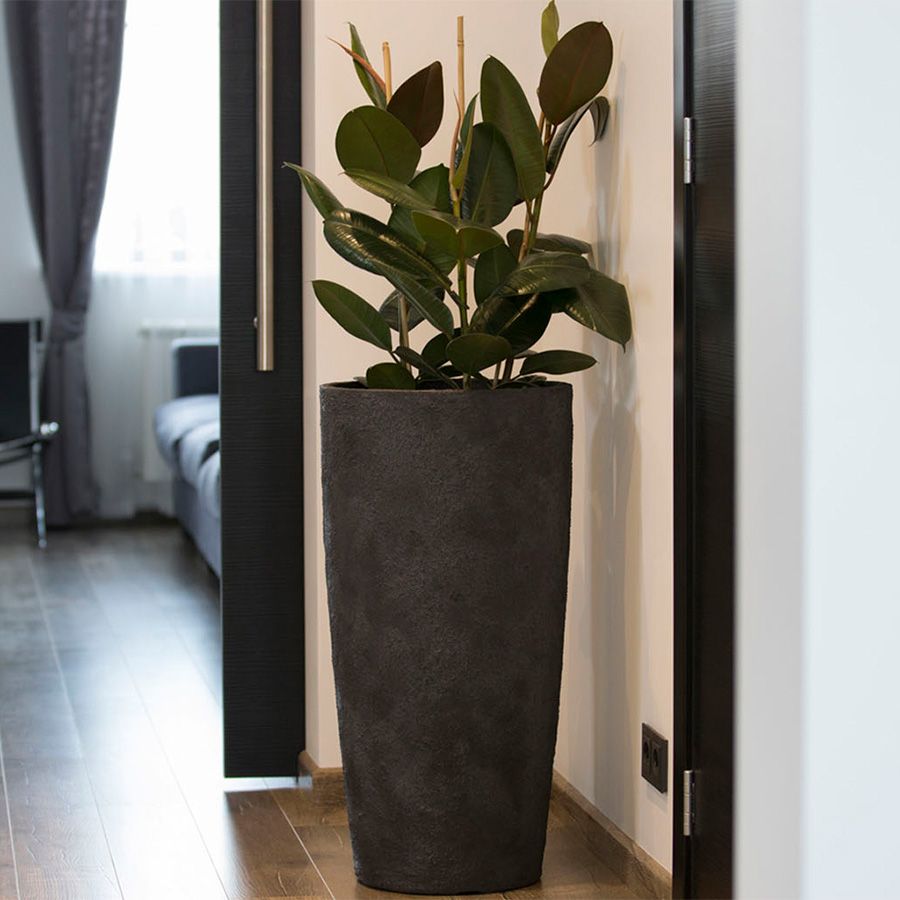 Кашпо Concretika Овал D30 H41 Black Max фото 3