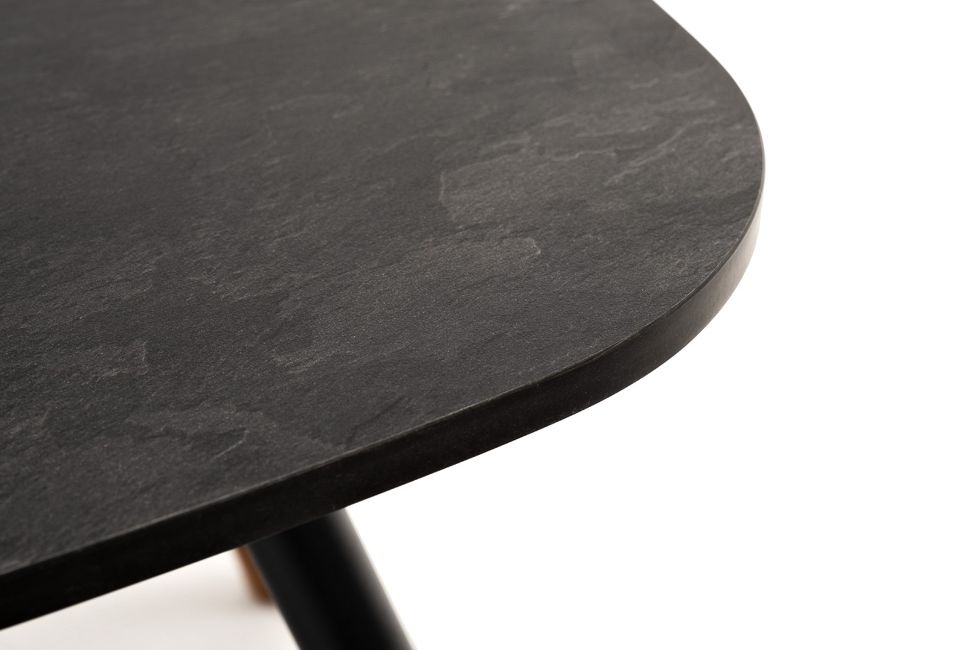 Верона журнальный столик из HPL 70х50, H40, каркас черный муар, цвет столешницы серый гранит фото 5