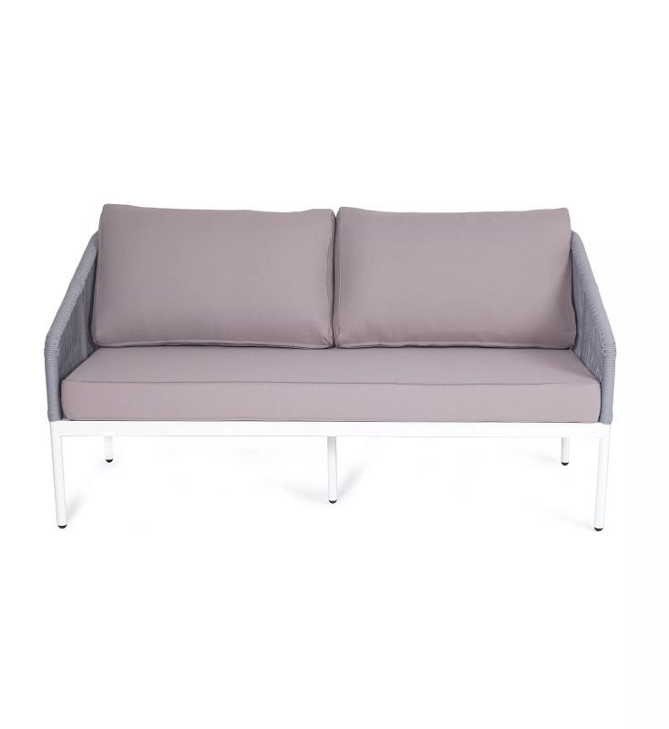 Диван двухместный Канны 4SIS из роупа (веревки), цвет светло-серый фото 2