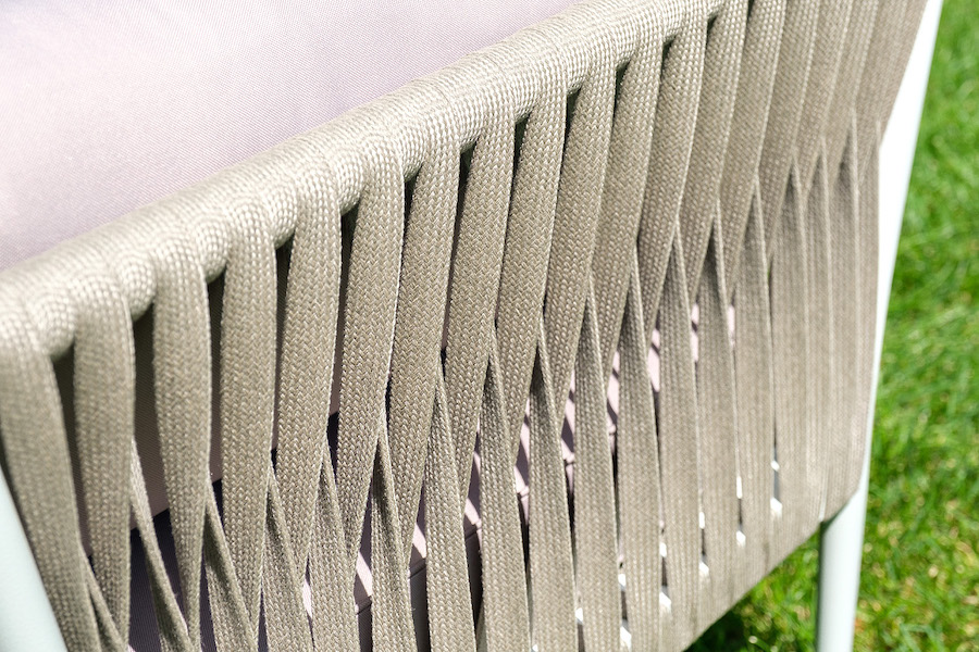 Касабланка лаунж-зона плетеная из роупа 4-местная, цвет серо-коричневый фото 7