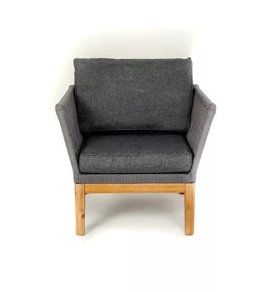 Кресло Мальорка 4SIS из роупа (веревки), цвет темно-серый фото 2