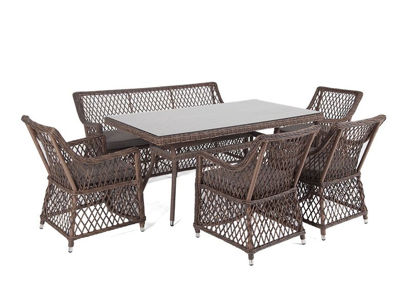 Обеденная группа Катания 4SIS на 6 персон, цвет коричневый фото 1