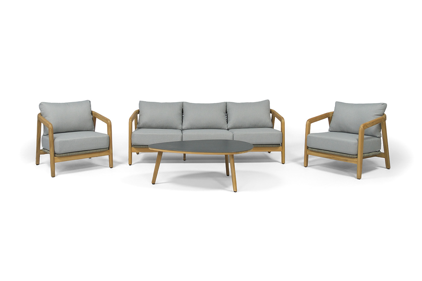 Лейпциг лаунж-зона из тика на 5 персон, цвет серый фото 4