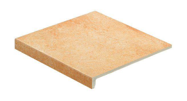 Клинкерная ступень прямоугольная Stroeher Keraplatte Roccia X 927 rosenglut, 294х340х35х11 мм фото 1