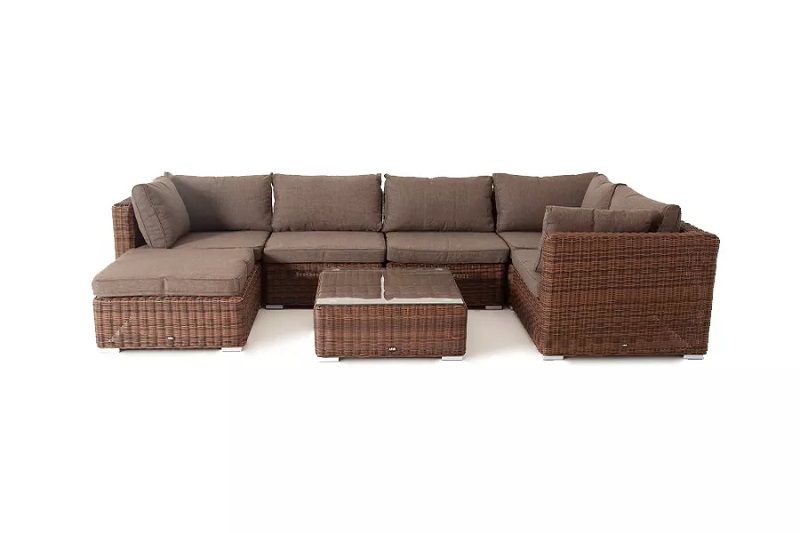 Лаунж-зона трансформирующаяся Лунго 4SIS из искусственного ротанга, цвет коричневый фото 2