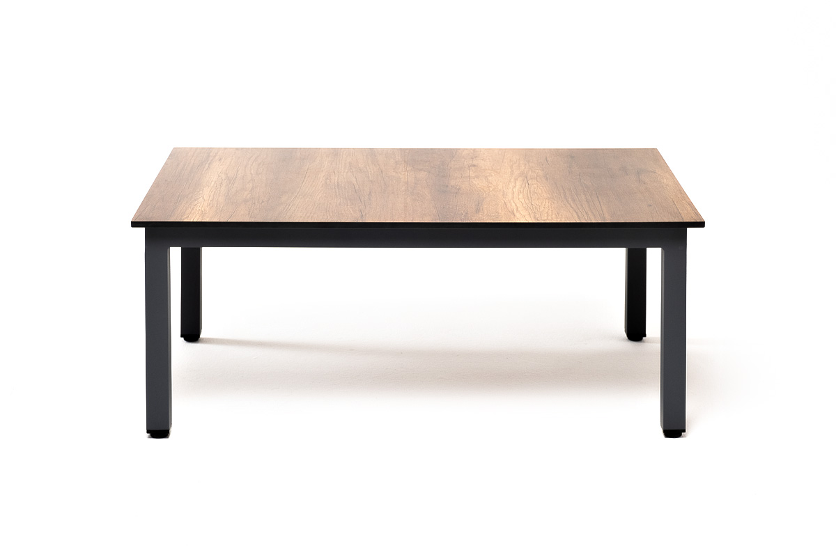 Канны журнальный столик из HPL 90х60, H40, каркас темно-серый (RAL 7024), цвет столешницы дуб фото 2