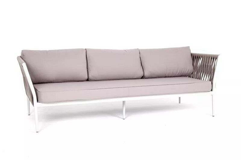 Диван трехместный Касабланка 4SIS из роупа (веревки), цвет бежевый фото 2