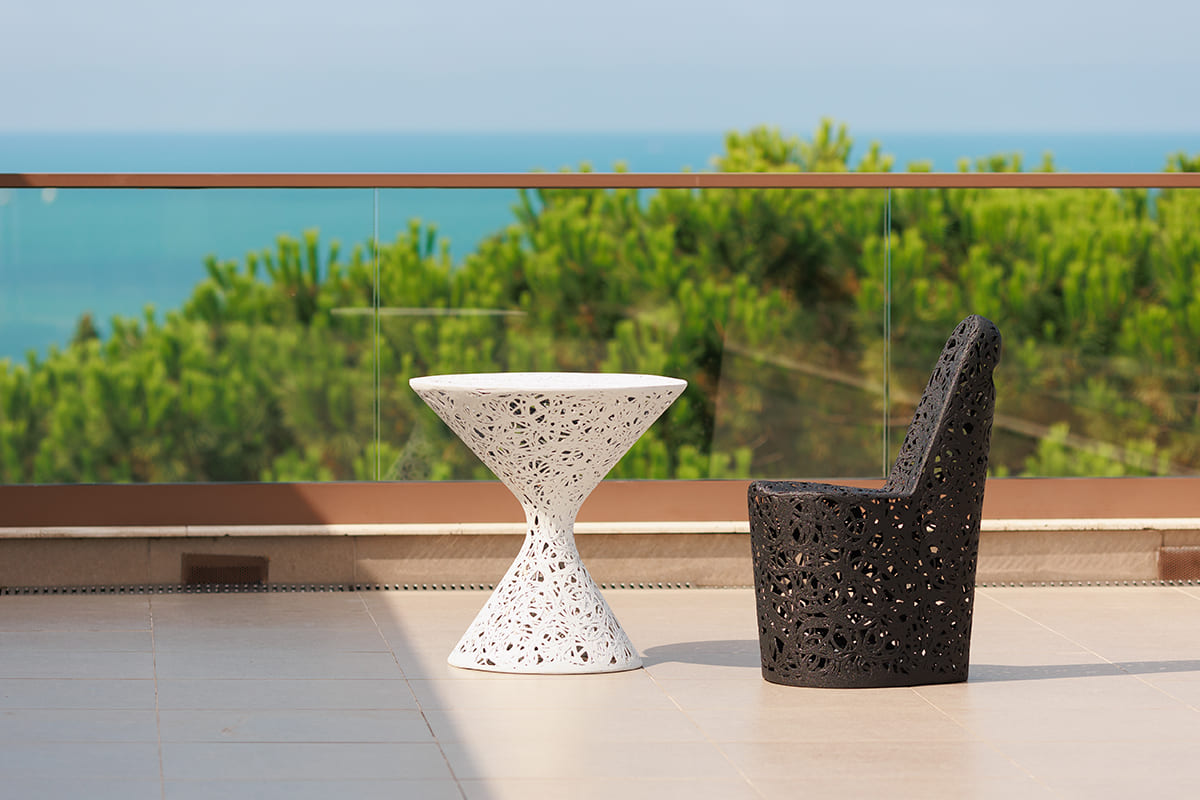 Стол Vitgarden Race Table d70 Bianco из базальта, цвет белый фото 4