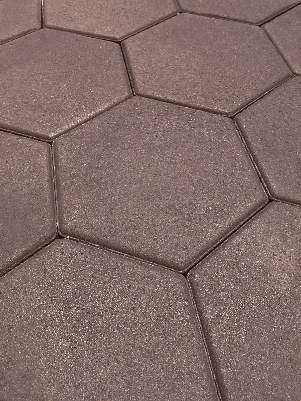 Тротуарная плитка Выбор Соты - Б.3.Ш.6 60 мм Стандарт Коричневый фото 1