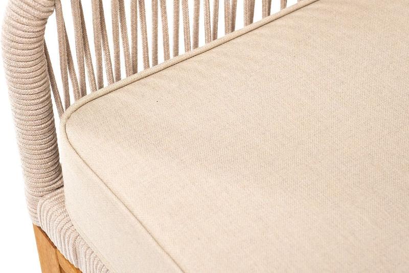 Кресло Канны 4SIS из роупа (веревки), основание дуб, цвет бежевый фото 4