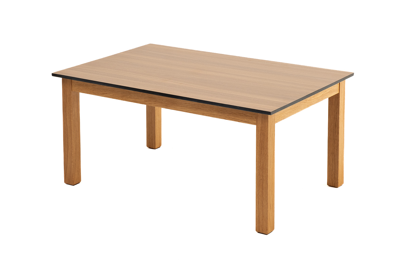 Канны журнальный столик из HPL 90х60, H40, основание дуб, цвет столешницы дуб фото 3