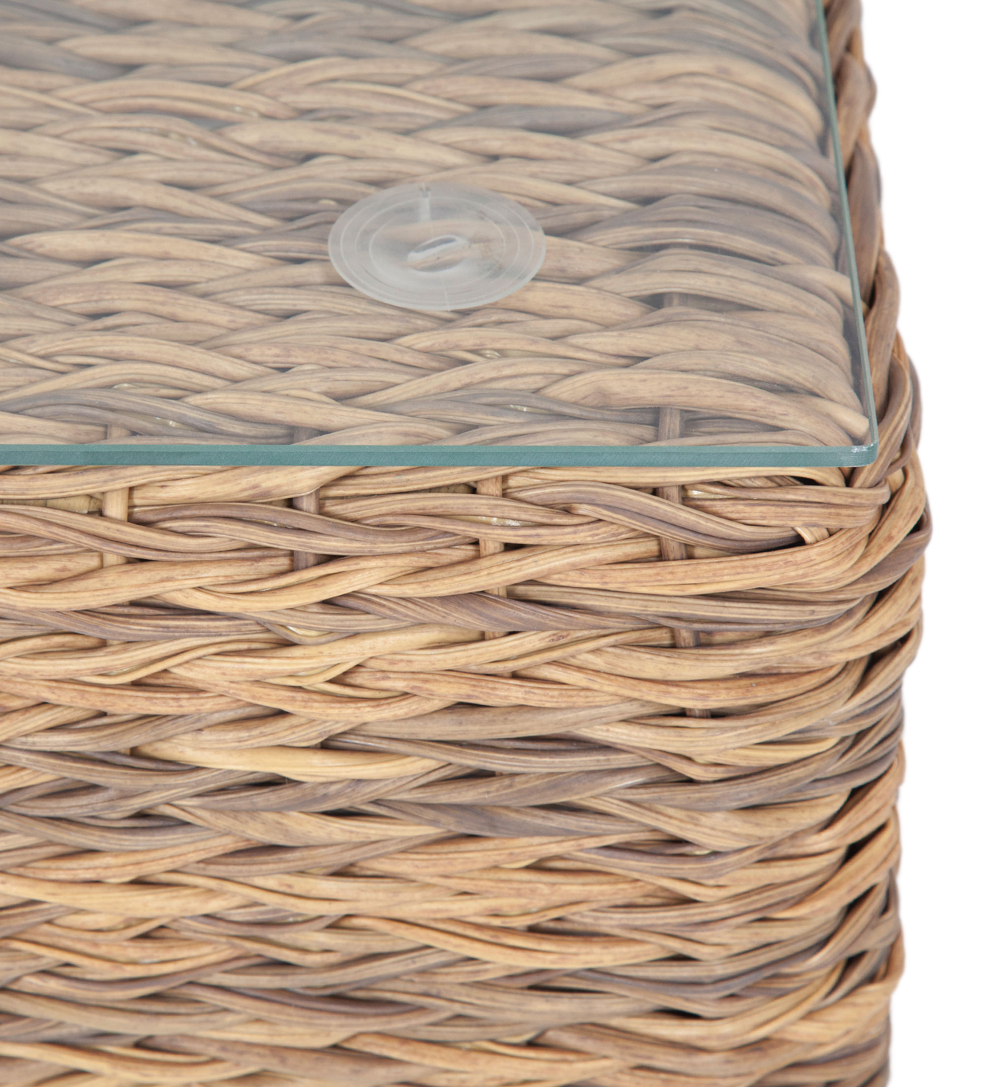 Лунго журнальный столик плетеный (гиацинт), цвет соломенный фото 2