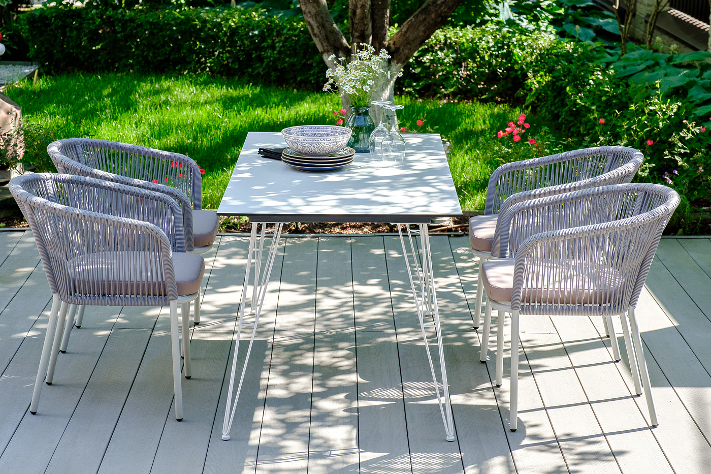 Руссо обеденный стол из HPL 150х80см, цвет молочный фото 7