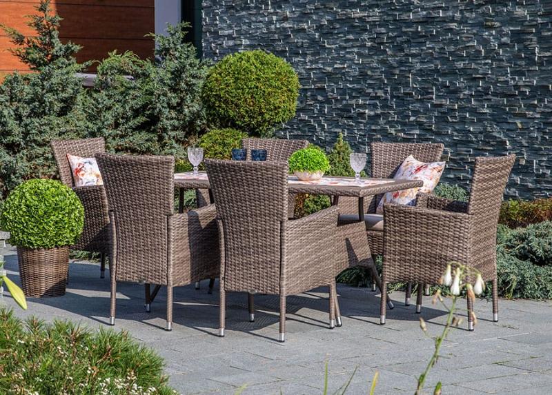 Комплект плетеной мебели AM-196/T196 Beige 4Pcs (4+1) фото 5