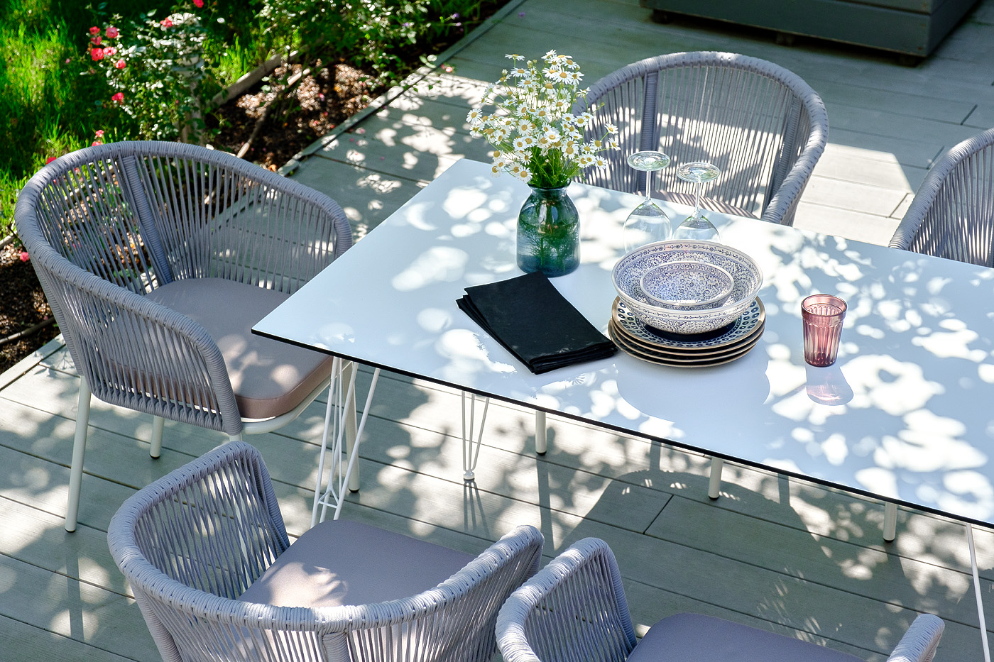 Руссо обеденный стол из HPL 150х80см, цвет молочный фото 6