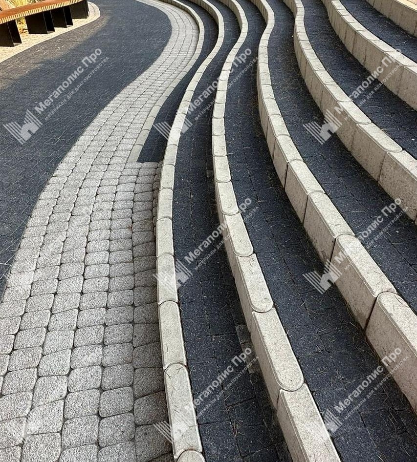 Тротуарная плитка Выбор Антик Стоунмикс Б.3.А.6 60мм Черный фото 2