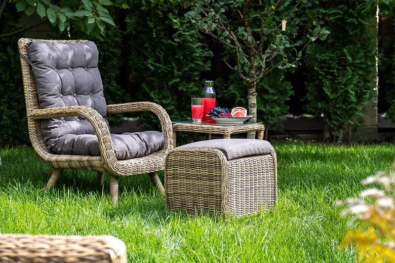 Лаунж-зона Толедо 4SIS из искусственного ротанга, цвет соломенный фото 3