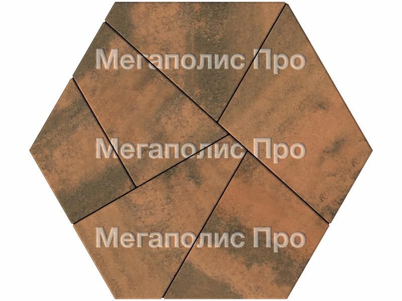 Тротуарная плитка Выбор Оригами Б.4.Фсм.8 80 мм Листопад Мустанг фото 3