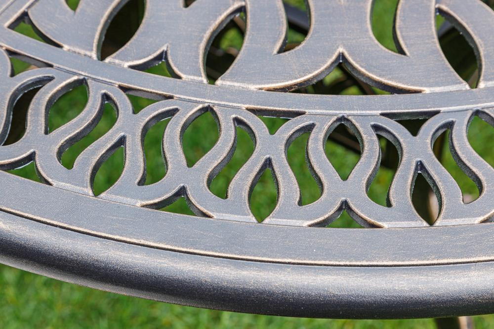 Обеденный комплект Wilhelm Royal Family из литого алюминия на 6 персон. Овальный стол фото 4