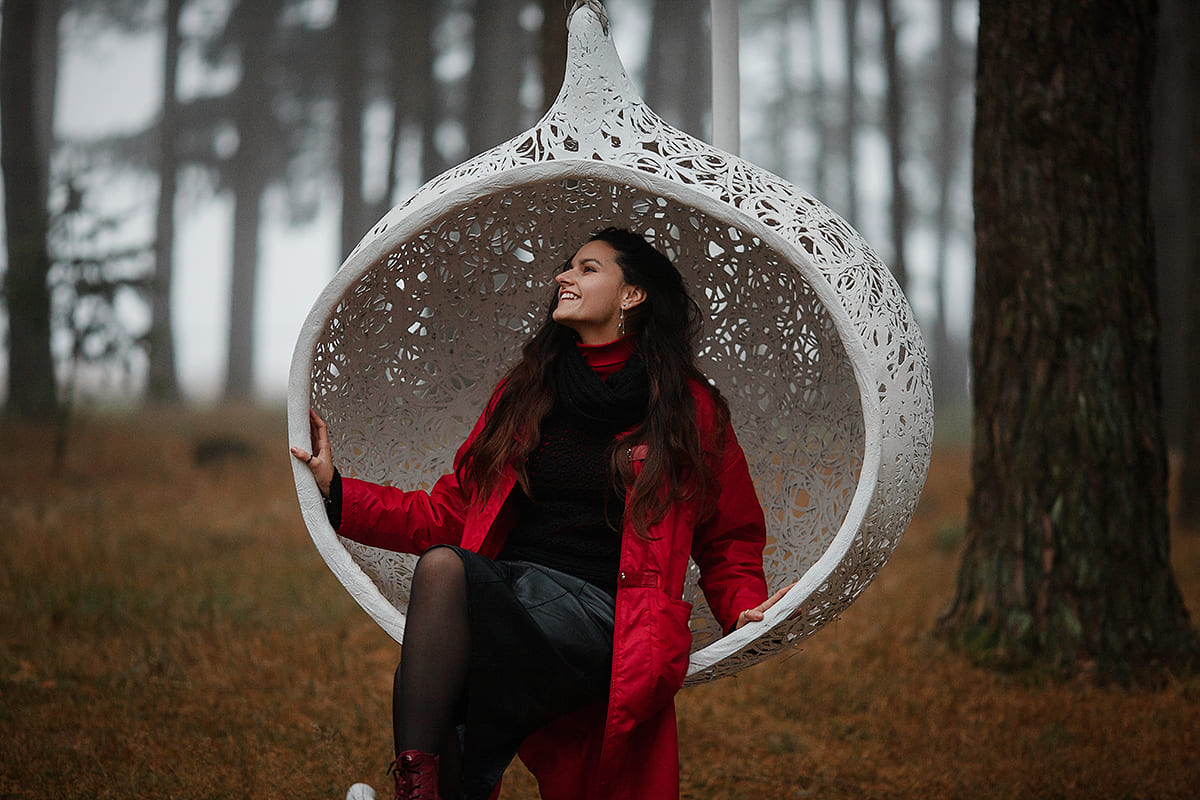 Подвесное кресло Vitgarden Bios Mini Bianco из базальта, цвет белый фото 2