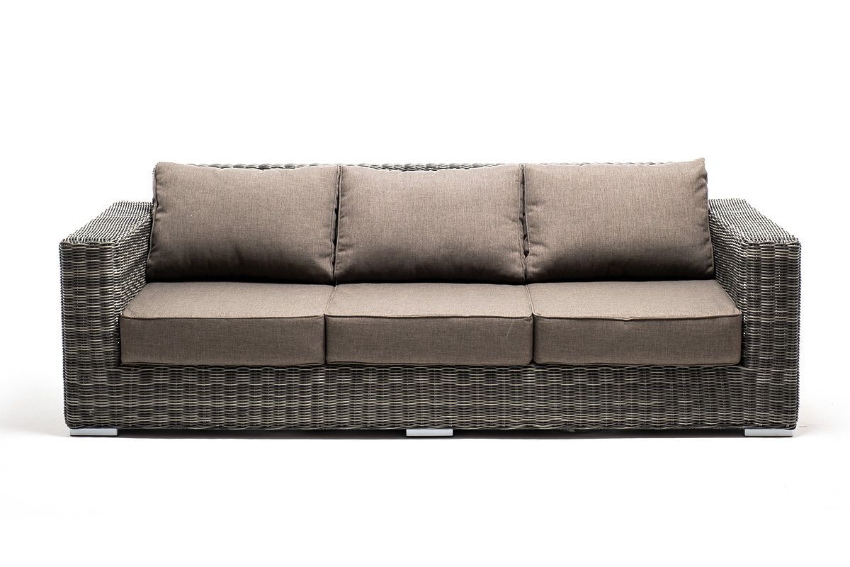 Диван трехместный Боно 4SIS из искусственного ротанга, цвет графит фото 2
