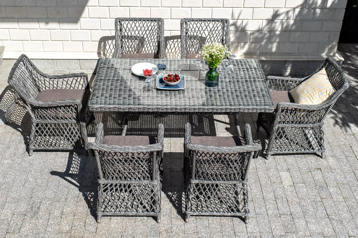 Обеденная Латте 4SIS группа плетеная, цвет графит фото 2