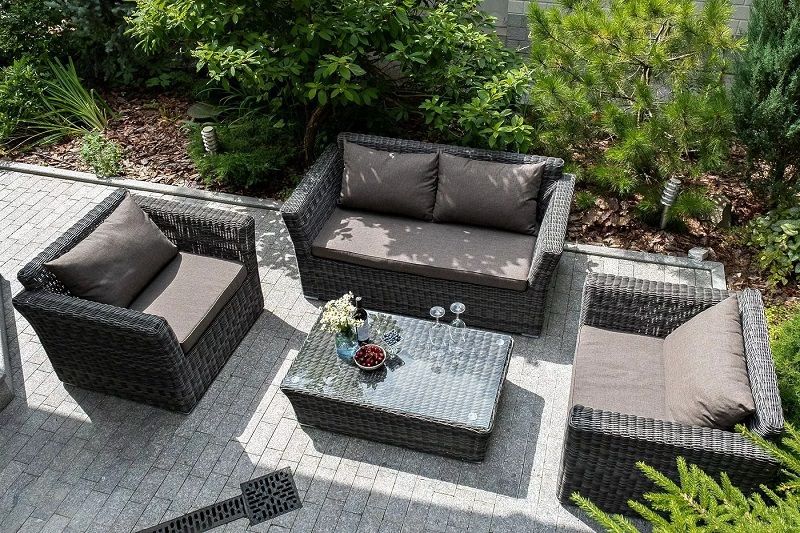 Кресло Капучино 4SIS из искусственного ротанга, цвет графит фото 5