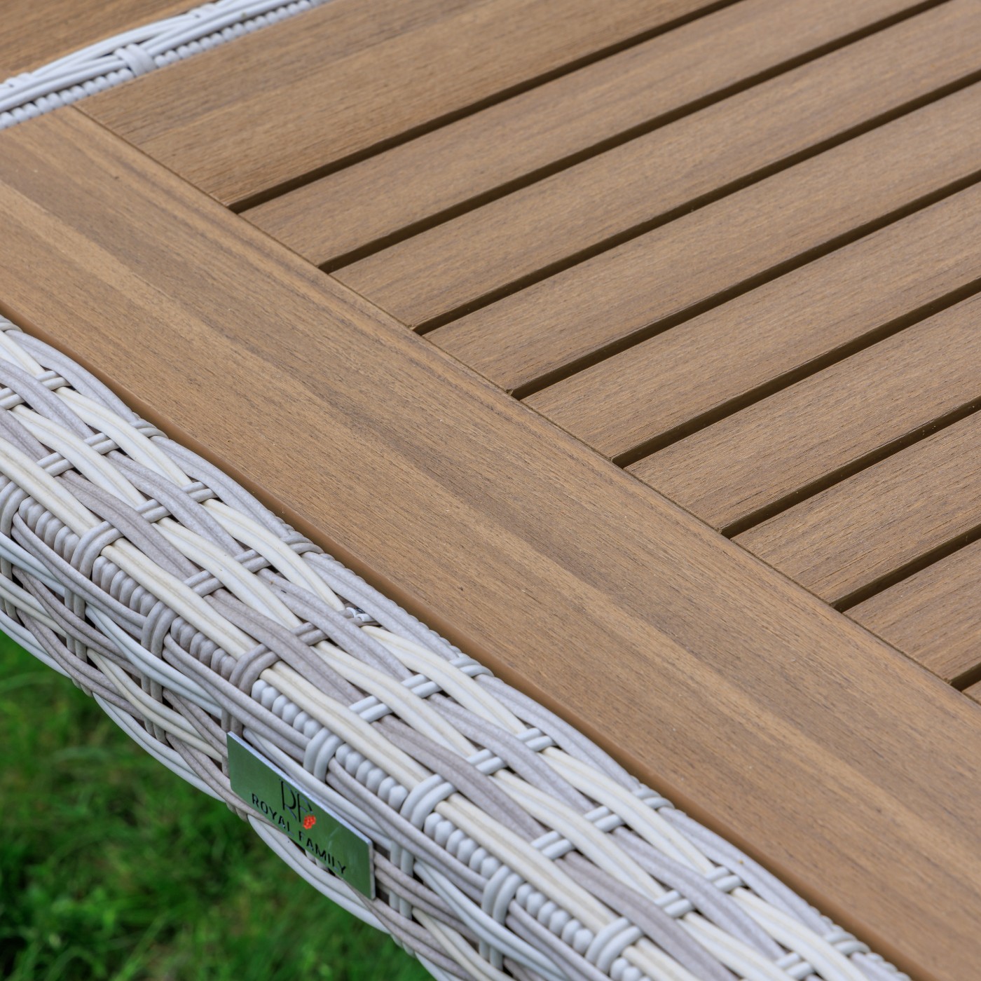 Обеденный стол Amelia Royal Family из искусственного ротанга 200 см, цвет бежевый фото 5