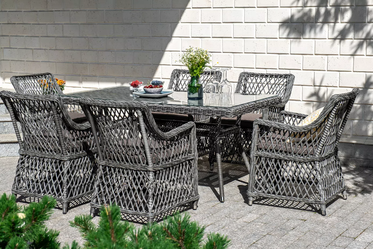 Обеденная Латте 4SIS группа плетеная, цвет графит фото 3