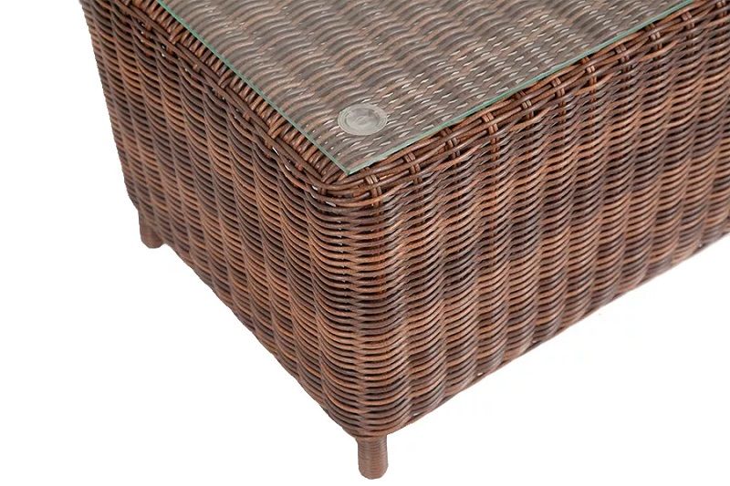 Журнальный столик Кон Панна 4SIS из искусственного ротанга, цвет коричневый фото 3