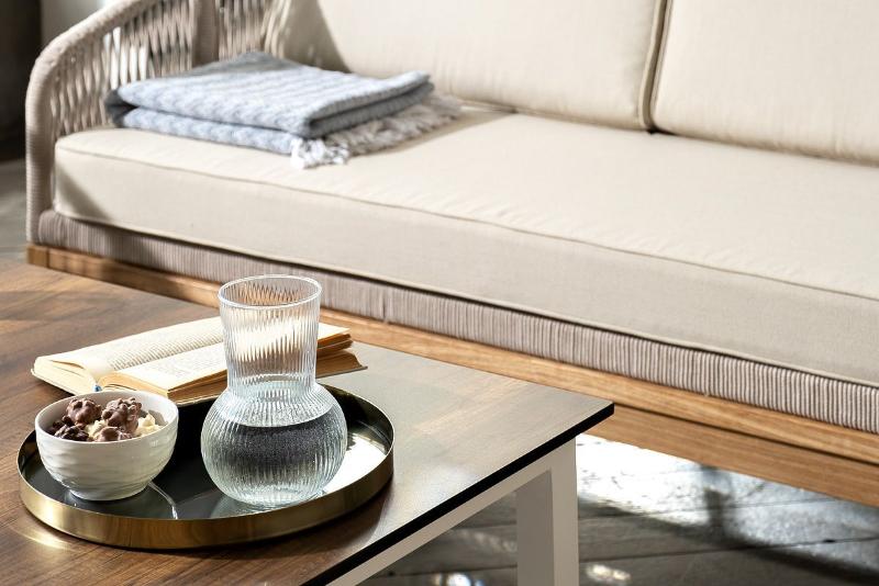 Лаунж-зона 4-местная Канны 4SIS из роупа (веревки), основание дуб, цвет бежевый фото 8