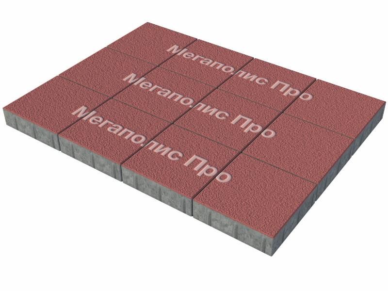 Тротуарные плиты Выбор Квадрат Б.1.К.6 300х300х60 мм Гранит Красный фото 3