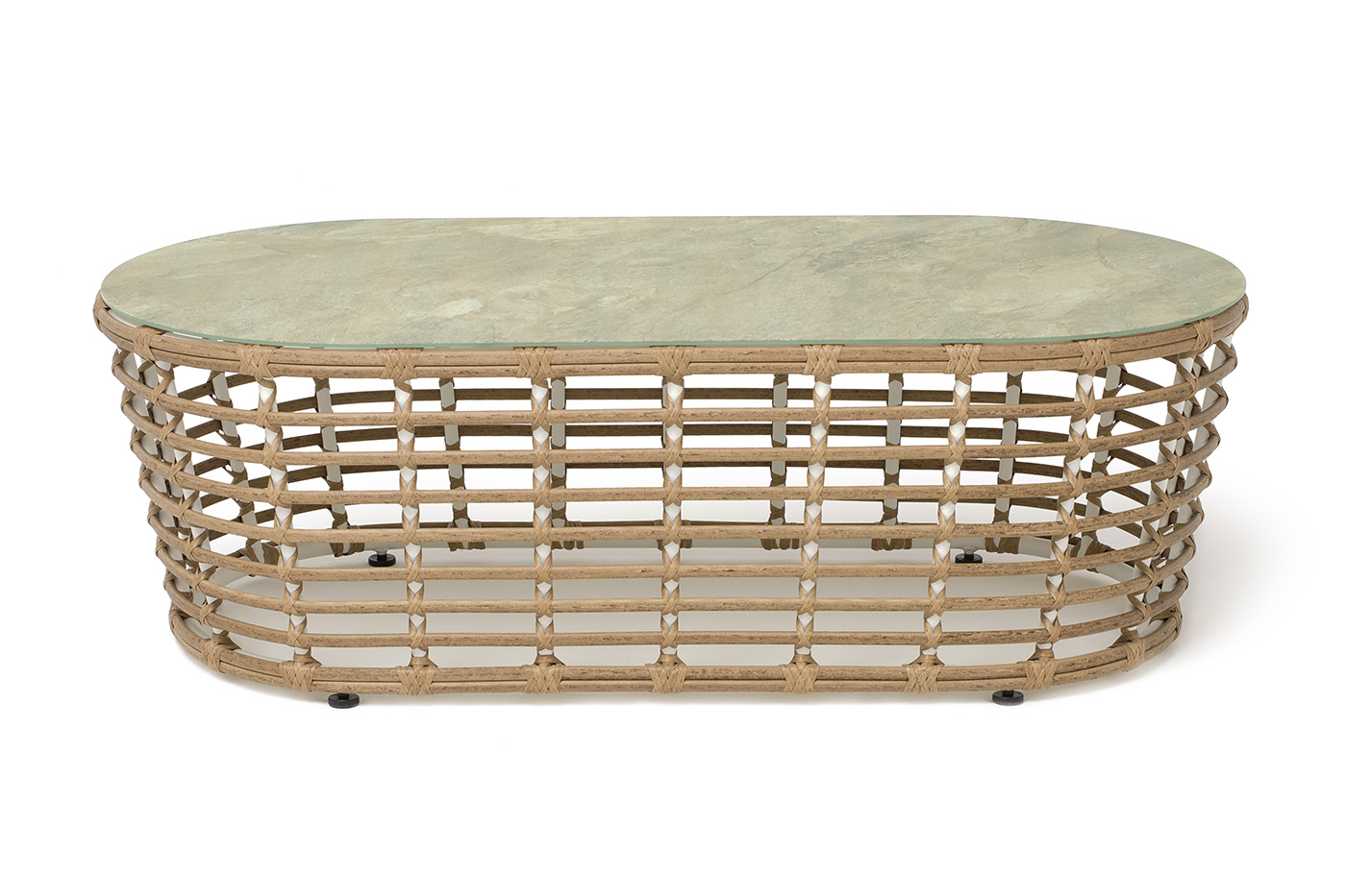 Валенсия журнальный столик из искусственного ротанга, цвет соломенный фото 2