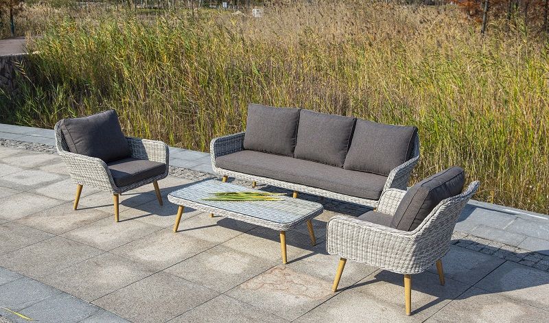 Столик журнальный Прованс 4SIS из искусственного ротанга, цвет бежевый фото 5