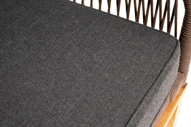 Диван двухместный Канны 4SIS из роупа (веревки), каркас дуб, цвет коричневый фото 9