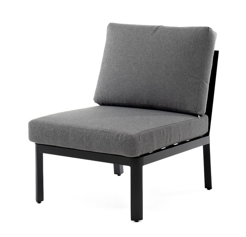 Париж модуль диванный алюминиевый центральный, цвет серый фото 1