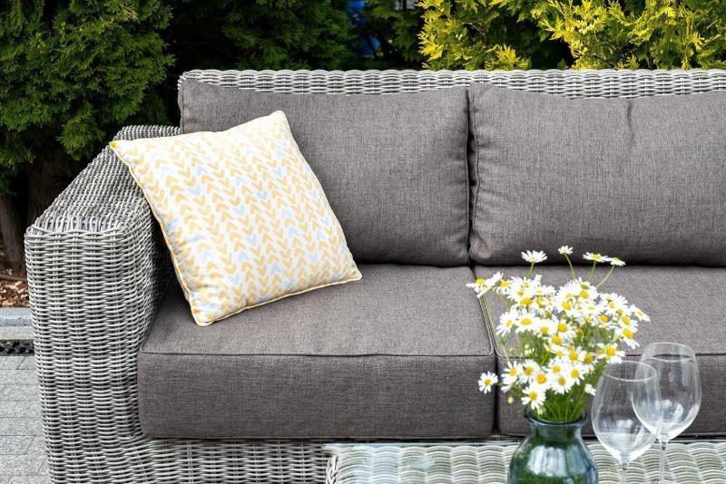 Лаунж-зона Боно 4SIS из искусственного ротанга, цвет серый фото 6