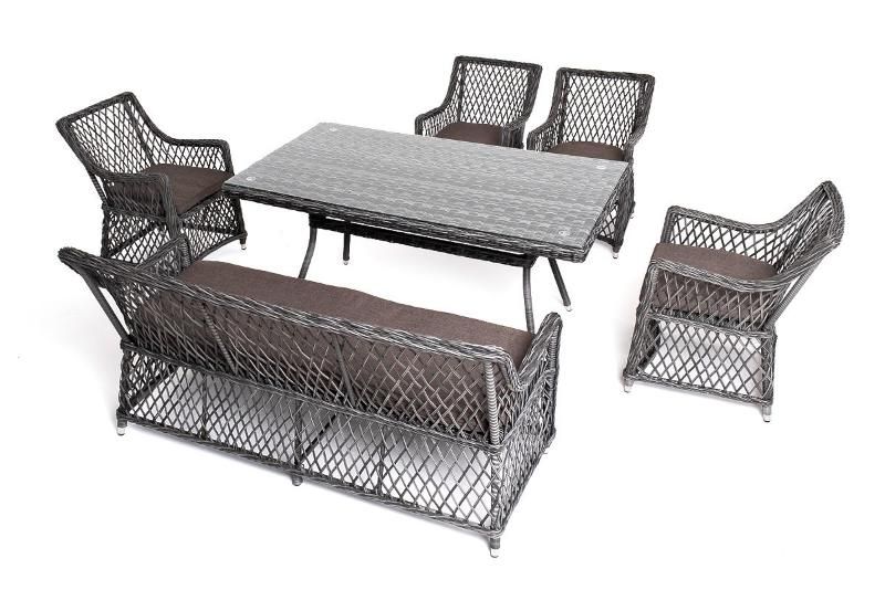 Обеденная группа Катания 4SIS на 6 персон, цвет графит фото 5