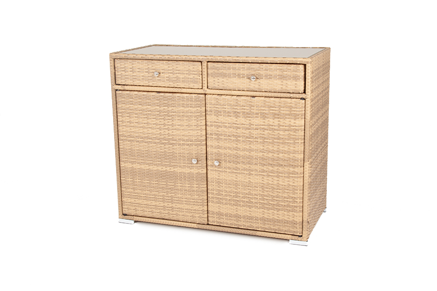 Мальта тумба плетеная из искусственного ротанга, цвет соломенный фото 4