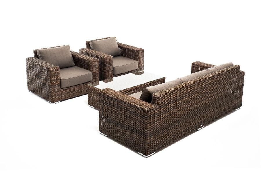 Лаунж-зона Боно 4SIS из искусственного ротанга, цвет коричневый фото 3